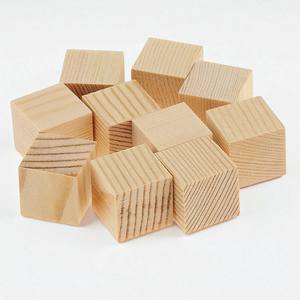 Wholesale Unfinished Natural Beech Wood <b>Cube</b> Blocks Eco-Friendly DIY Creative Wood Crafts <b>for</b> Boxes Wall Signs - Product Image 5