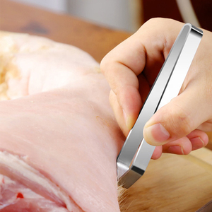 2025คีบกระดูกปลาแหนบแบนและเอียงทำจากเหล็กสแตนเลสสำหรับใช้ในครัวมืออาชีพ - Product Image 2