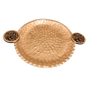 Modern Aluminium Copper Plated Luxury Wedding Decorative Rectangle Shape 2pcs Serving <b>Trays</b> <b>Enamel</b> Printed Handles Customized - Product Image 1