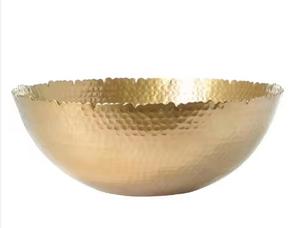 Rough Casted Metal Aluminium & Fer Laiton Plaqué Or Fruits Bol Salade Pour Restaurants Décorations De Table À La Main Personnalisé - Product Image 4