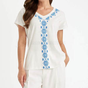 T-shirt à séchage rapide de couleur unie pour femmes dernière conception avec impression bouffante pour vêtements de plein air d'été - Product Image 4