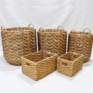 Artex Dong Thap, jacinto de agua natural, cestas de almacenamiento de mimbre, organizador decorativo tejido a mano para cocina y sala de estar - Product Image 5