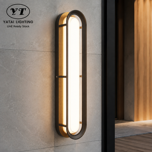 Applique murale LED acrylique décorative moderne pour extérieur, 24W, blanc chaud, IP65, étanche, pour jardin, véranda, villa, maison, hôtel - Product Image 1