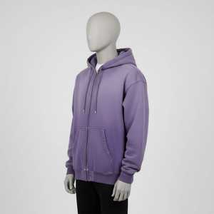 Fabricant de sweats à capuche personnalisés 360 g/m² épais à fermeture éclair intégrale, surdimensionnés, 100 % coton, brodés, unisexe, effet délavé soleil - Product Image 2