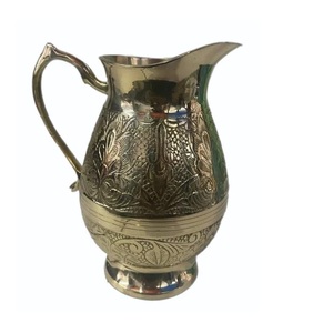 Best Quality Pure Brass Water Pitcher With Hand New Design Metal Water <b>Jug</b> for Hotel Restaurant Kitchen Use. - Product Image 3