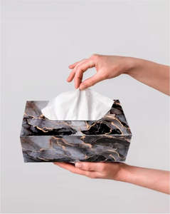 กล่องทิชชู่ไม้ MDF ขนาดเล็กแบบคลาสสิกสำหรับเคาน์เตอร์ - Product Image 1