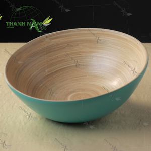 Bol de service personnalisé OEM pour soupe Plat en bambou naturel Nouvelle arrivée Ustensiles de cuisine légers pour le service de nouilles bouillon ragoût - Product Image 1