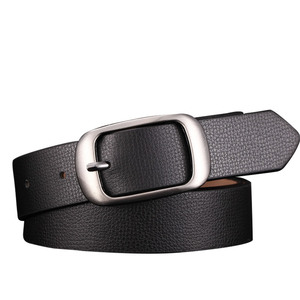 Cinturón de Cuero Genuino de Alta Calidad, Cómodo, Estilo Casual y de Negocios, con Hebilla de Aleación Elegante, Tamaño Personalizado para Hombre - Product Image 1