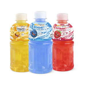 Boisson Mogu Mogu authentique avec du vrai jus de fruits et des morceaux de nata de coco, faible en calories, sans gluten, adaptée aux régimes végétaliens - Product Image 5