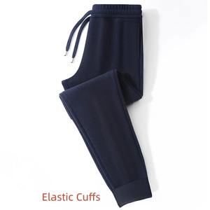 Pantalon de survêtement en toile pour homme 6XL, hiver, épais, chaud, polaire, écologique, respirant, jogging, vêtements de sport, poches, décontracté, grande taille - Product Image 4