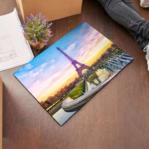 Tapis de paysage de la Tour Eiffel, tapis de Paris, tapis de ville, tapis en chenille - Product Image 5