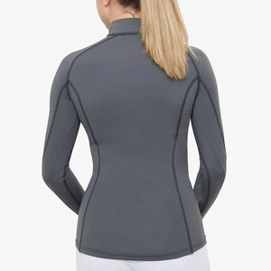 Horse Riding Clothing Female Outdoor <b>Long</b> <b>Sleeve</b> Zip Up <b>Base</b> <b>Layer</b> Equestrian Apparel Lace Riding Show Shirt - Product Image 6