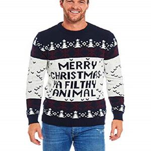 Pull à col rond de Noël pour femme Couleurs et tailles personnalisées Logo avant Option Nylon/Acrylique Matériel pour l'automne/hiver - Product Image 1