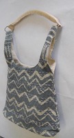 Bolso Tote de Algodón Acolchado con Costuras Largas para Mujer, Hilo Gris de Alta Calidad, Cómodo Organizador de Viaje, Personalizable