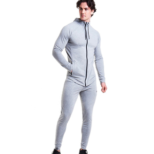 Ensemble de survêtement à capuche 2 pièces pour homme, haute qualité, design uni, écologique, extensible dans quatre directions, respirant, séchage rapide, 100 % coton - Product Image 1