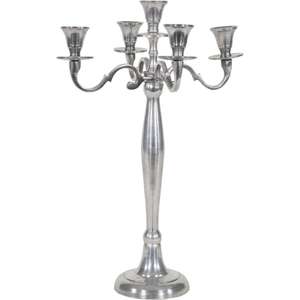 Fournitures d'événement support de chandelier décoratif pilier en aluminium coulé pièce maîtresse de table bougeoir dernier bougeoir 5 bras - Product Image 2