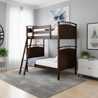 Lit superposé empilable en bois de hêtre massif de qualité européenne, conforme aux normes CPSC et ASTM, adapté aux chambres d'enfants