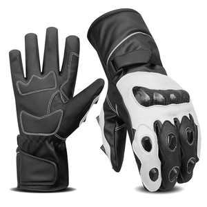 CE Knuckle Armors Protección Negro Azul Cuero Transpirable Unisex Pantalla táctil Compatible Guantes de moto para deportes Ciclismo - Product Image 5