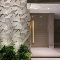 Panneau mural en tissu Art Déco floral sculpté, cadre transparent, imperméable, insonorisé, mobile, fait main pour appartements et espaces commerciaux
