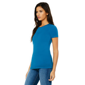 T-Shirt moulant pour femmes, 100% Airlume, en coton peigné avec anneau, 4.2 oz - Product Image 2
