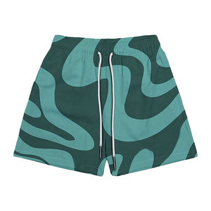 Wholesale <b>Men's</b> 100% Polyester Quick Dry Boardshorts Casual Floral Mid-Waist Swim <b>Trunks</b> Solid Sublimation Printed Beach Wear - Product Image 5