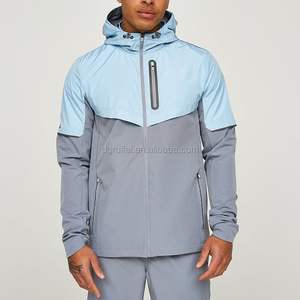 แจ็กเก็ตกันฝนสำหรับผู้ชายเสื้อกันลมซิปเต็มตัวทำจากไนลอนโพลีเอสเตอร์กันน้ำออกแบบได้ตามต้องการ - Product Image 6