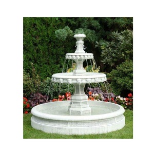 Fontaine de jardin élégante en marbre blanc pour décoration extérieure luxueuse Fontaine en marbre italien artisanale pour charme de jardin classique - Product Image 6