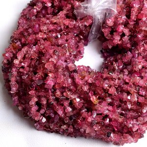 Chips de pepitas irregulares sin cortar turmalina Rosa Natural cuentas de piedras preciosas sueltas para fabricación de joyas DIY hebra precio de fábrica - Product Image 3