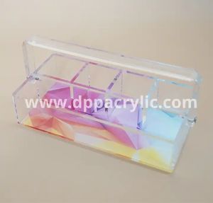 Bandeja acrílica transparente rectangular Bandeja organizadora acrílica Bandeja de exhibición colorida de buena calidad a la venta - Product Image 2