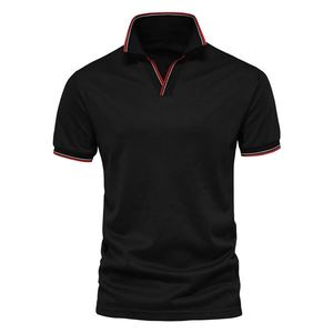 Hombres 100% Algodón Antiarrugas Negocios para Polo Patrón Sólido Tela Personalizada Impreso Verano Tallas grandes Estilo Casual Hecho - Product Image 3