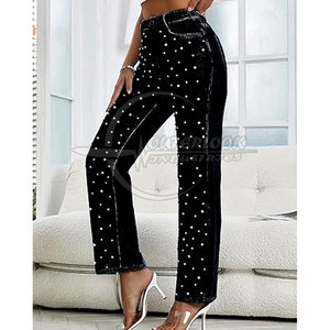 Élégant été femmes pantalons à jambes larges femmes vêtements à vendre 2025 prix de vente entier femmes pantalon Logo personnalisé - Product Image 4