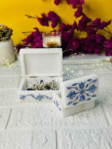 Joyero de perlas madre con incrustaciones de mármol en forma de rectángulo, REGALO EXCLUSIVO para cumpleaños, precio al por mayor disponible - Product Image 5