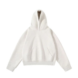 Sudaderas con capucha recortadas de Hip Hop Sudadera cuadrada Logotipo personalizado Clean Fit 420gsm Sudadera con capucha Personalizada para hombre Peso pesado Sudadera con capucha de gran tamaño - Product Image 6