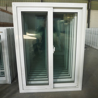 Fenêtres coulissantes doubles en PVC personnalisées pour appartements, fenêtres en verre trempé transparent pour maisons, fenêtres coulissantes sans grille en PVC isolantes thermiquement