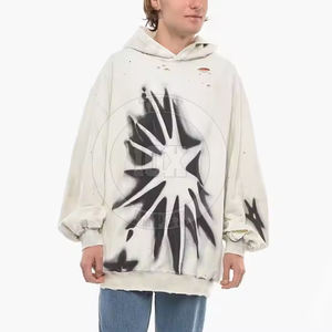 Hecho en Pakistán Ropa de hombre personalizada Sudaderas con capucha de mezcla de algodón Nueva moda Ropa de invierno Sudaderas con capucha desgastadas para hombres - Product Image 2