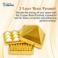 HOME GENIE-Pyramide en laiton à 3 couches pour la correction vastu énergie positive et décoration intérieure-Outil spirituel fait main 3x3cm