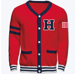 180 Casual V-neck <b>Oversized</b> Sportswear Embroidery logo Sorority and Fraternity Knitwear Sweater <b>Men</b> & Women <b>Cardigan</b> - Product Image 1