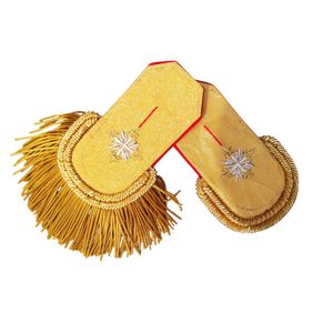 Charretera Marching Band Hombros Dimensiones 17,5 cm x 4,3 cm aprox. Tableros con flecos en seda Royal Blue charreteras - Product Image 4