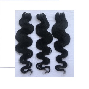 22" Inch Long Good Quality Affordable Black Raw Virgin Peruvian Cuticle Aligned Human Hair <b>Body</b> <b>Wave</b> Bundles Extensions Vendor's - Product Image 1