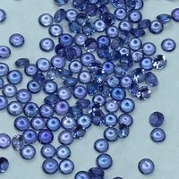 Tanzanite naturelle de qualité supérieure 5x5mm, bleu brillant, taille brillante, pierre précieuse en vrac pour la fabrication de bijoux, certifiée par un tiers