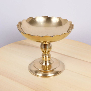 Cuenco dulce chapado en oro de latón macizo, cuenco para servir de metal de calidad superior, de acero inoxidable Interior, ideal para uso en mesa de la India - Product Image 5