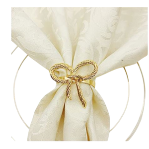 Rond de serviette moderne antique en or rose, porte-mouchoirs en métal et laiton de bonne qualité pour la décoration de table de mariage, meilleur prix de gros - Product Image 3