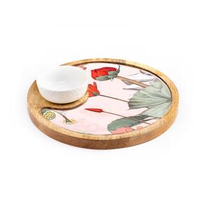 Bandeja de metal de color cromado con diseño premium Material de alta calidad Bandeja de servicio de metal envejecido nuevo de alta calidad 25x13 Cm - Product Image 2