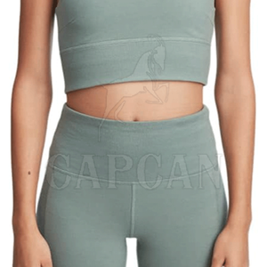 Conjuntos de yoga duraderos de alta Fabricación, color liso de Pekín personalizado con decoración de encaje para niñas - Product Image 5