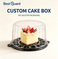 Boîte blister transparente en PET de qualité alimentaire sur mesure pour gâteau rond, cheesecake, pâtisserie, emballage de boulangerie