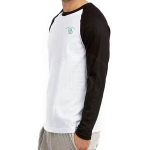 T-shirt pour homme respirant, nouveau style, vente en gros, prix de gros, logo personnalisé, design, col rond, manches longues - Product Image 3