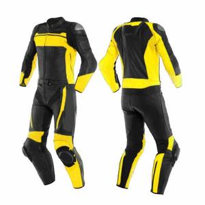 Traje de carreras de motos de cuero profesional de alta calidad OEM cómodo logotipo personalizado impreso de talla grande todas las estaciones hombres - Product Image 1