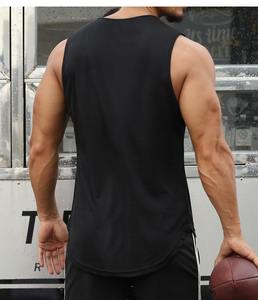 เสื้อกั๊กลำลองแขนกุดสีพื้นสำหรับผู้ชายสำหรับฤดูร้อนเสื้อบาสเก็ตบอลทรงหลวมออกกำลังกายกีฬาแขนกุดสำหรับผู้ชาย - Product Image 4