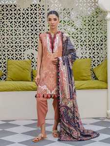 Ropa de mediados de invierno estilo indio pakistaní shalwar qameez con trajes paquistaníes impresos digitales largos y cortos de invierno - Product Image 3