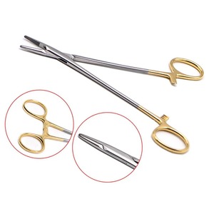 Instrument chirurgical dentaire en or pour orthodontie dentaire, porte-aiguille, pince, pince à épiler, pince à moustique - Product Image 6